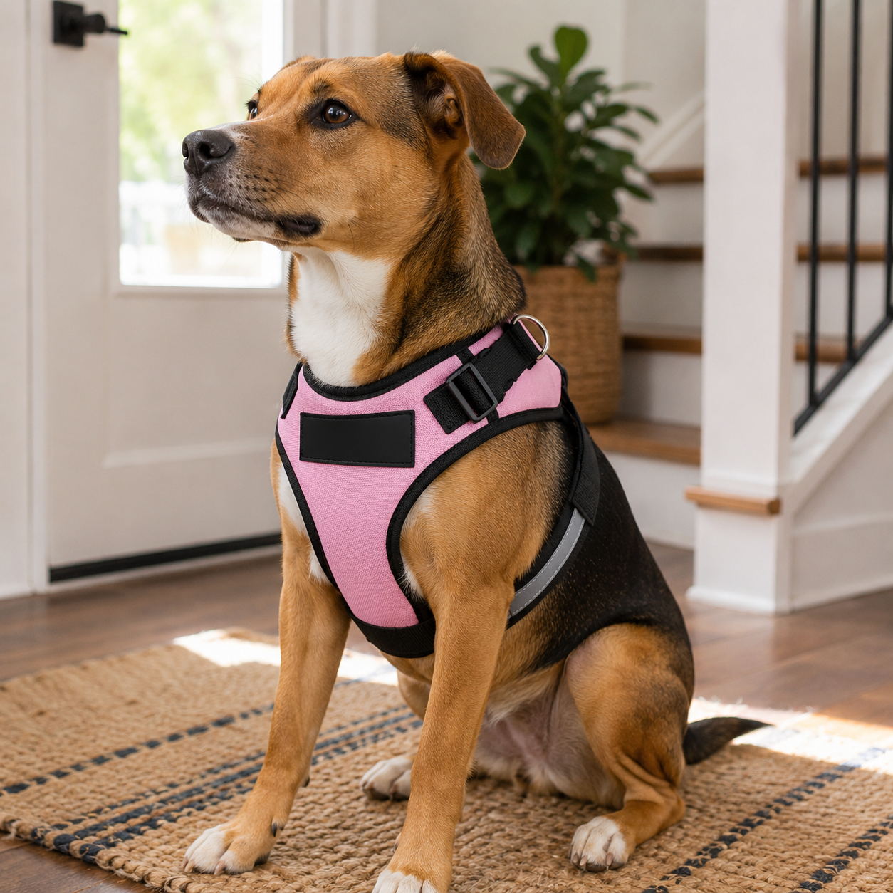 Reflective Dog Harness & Leash Set – Adjustable No-Pull Pet Chest Vest for Small to Large Dogs 🐾