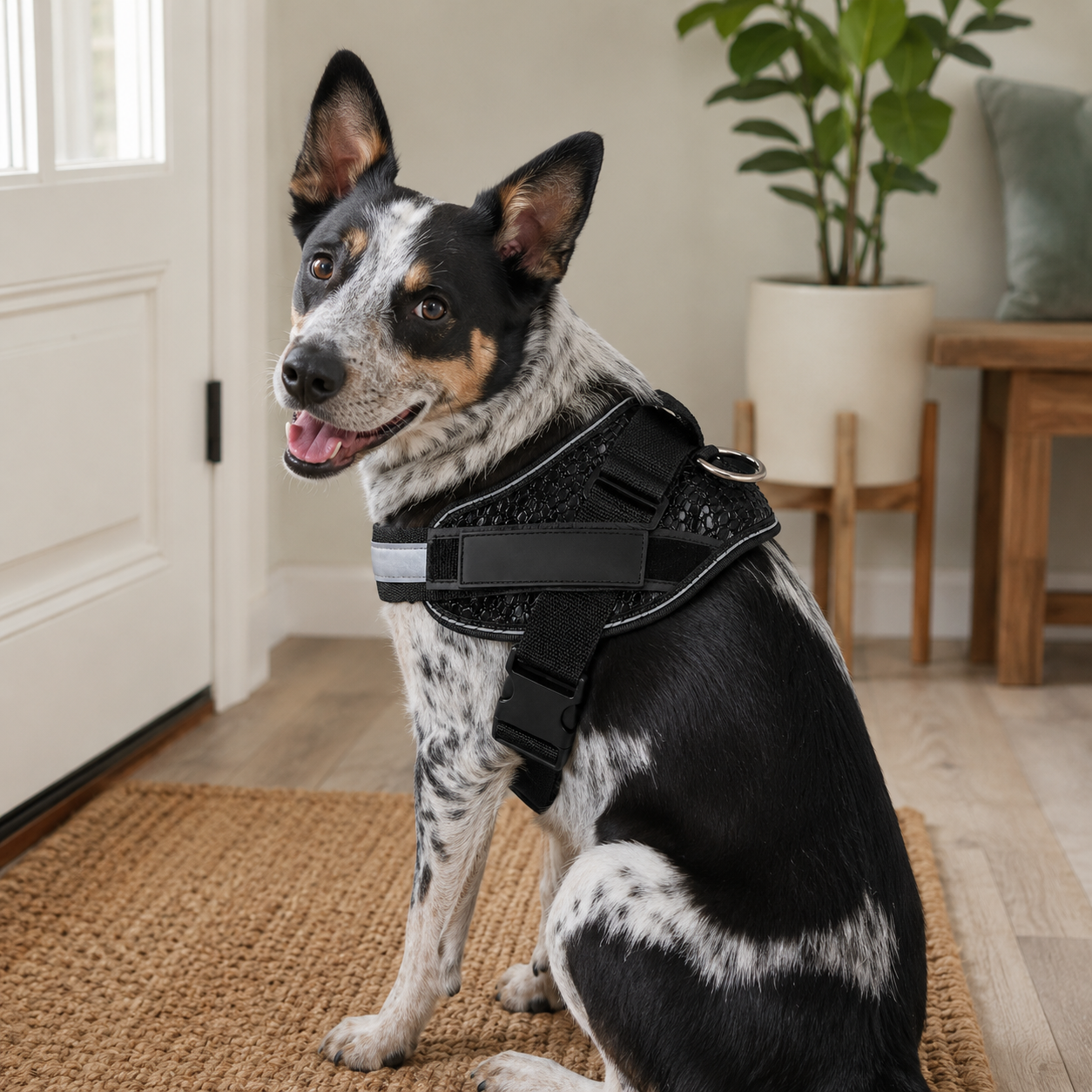 Reflective Dog Harness & Leash Set – Adjustable No-Pull Pet Chest Vest for Small to Large Dogs 🐾
