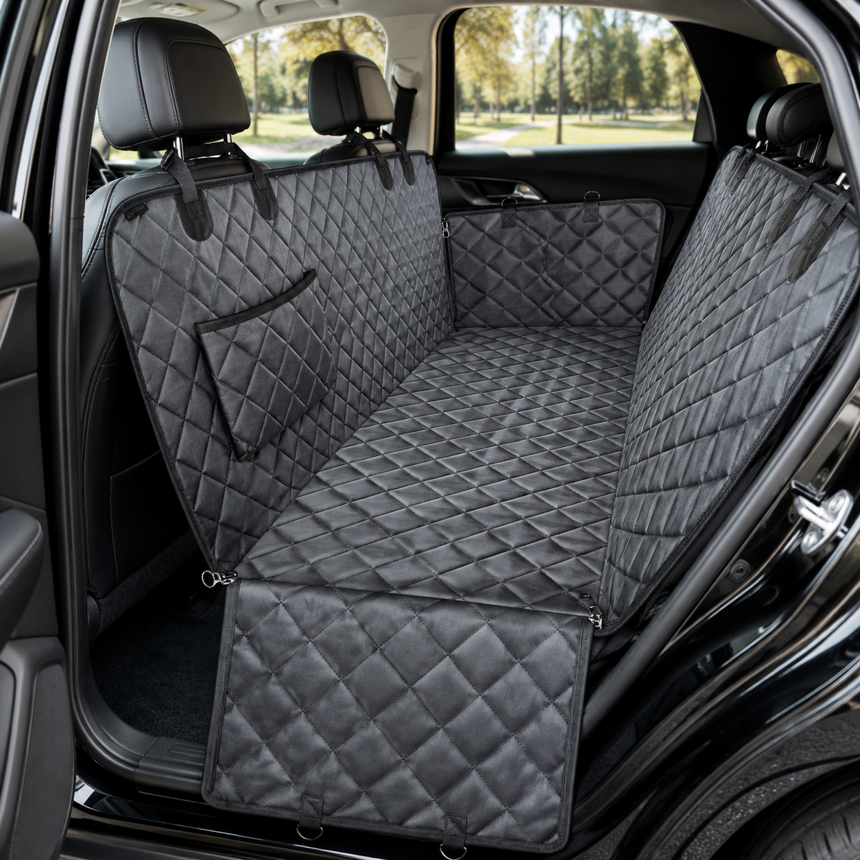 Waterproof Dog Car Seat Cover Hammock – Anti-Scratch Back Seat Protector for Cars, SUVs & Trucks 🐾