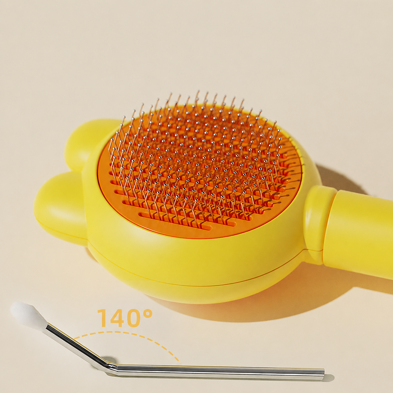 🐾 No More Flying Fur! One-Click Pet Grooming Brush for Cats & Dogs
