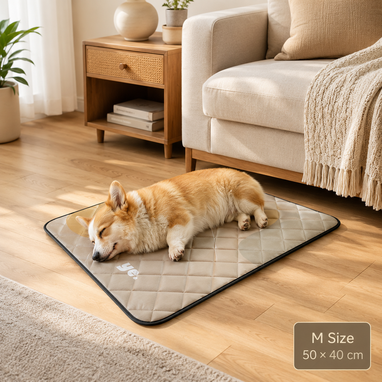 Waterproof Pet Sleeping Mat – Soft Quilted Dog & Cat Bed Pad for Home, Crate, Sofa & Travel 🐾