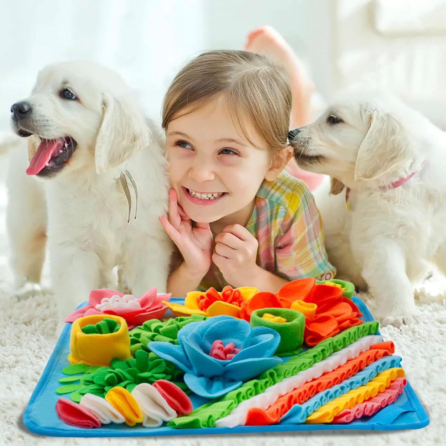 🐶 Keep Pets Busy! Interactive Snuffle Mat for Treat Training & Slow Feeding