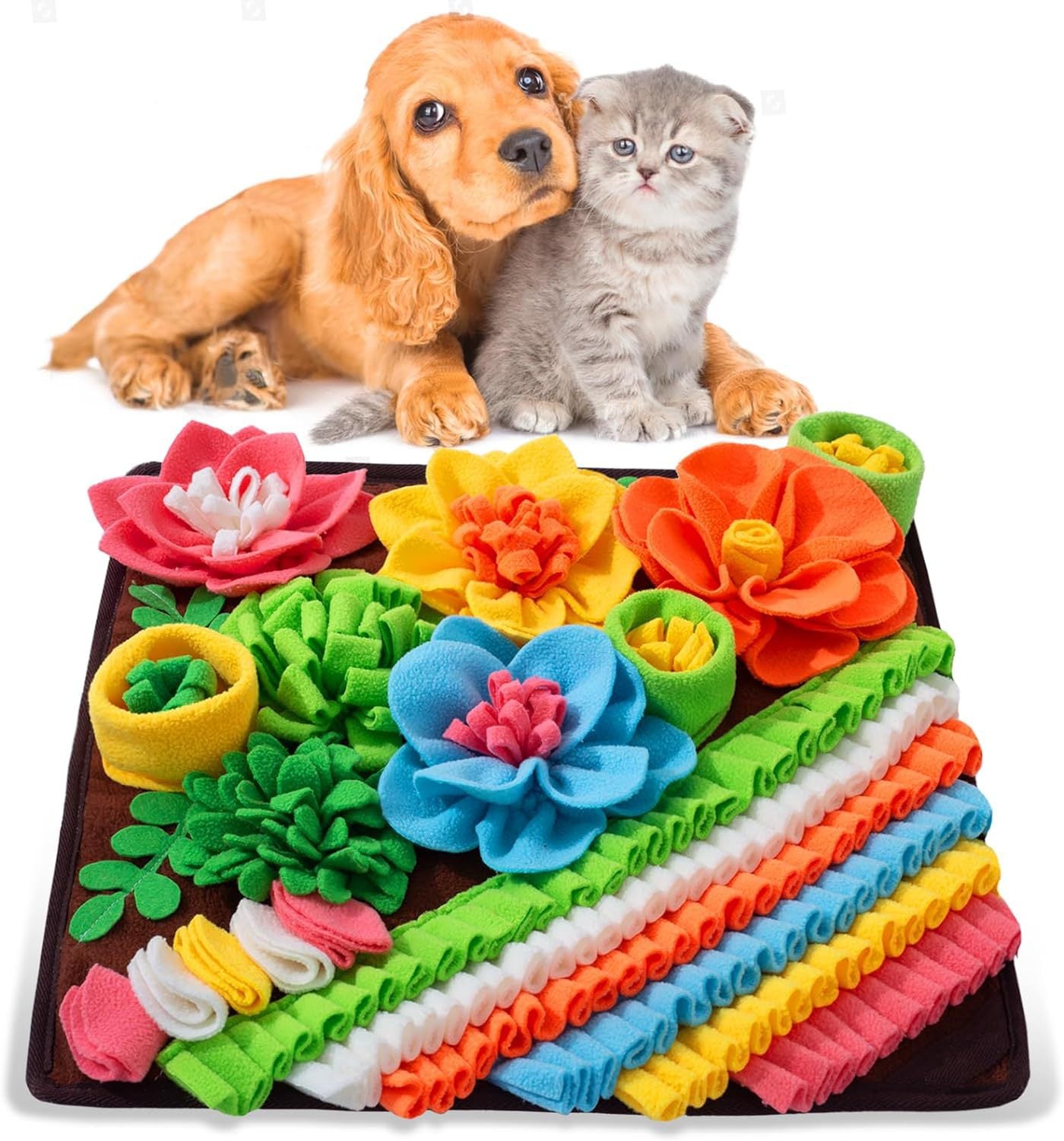 🐶 Keep Pets Busy! Interactive Snuffle Mat for Treat Training & Slow Feeding