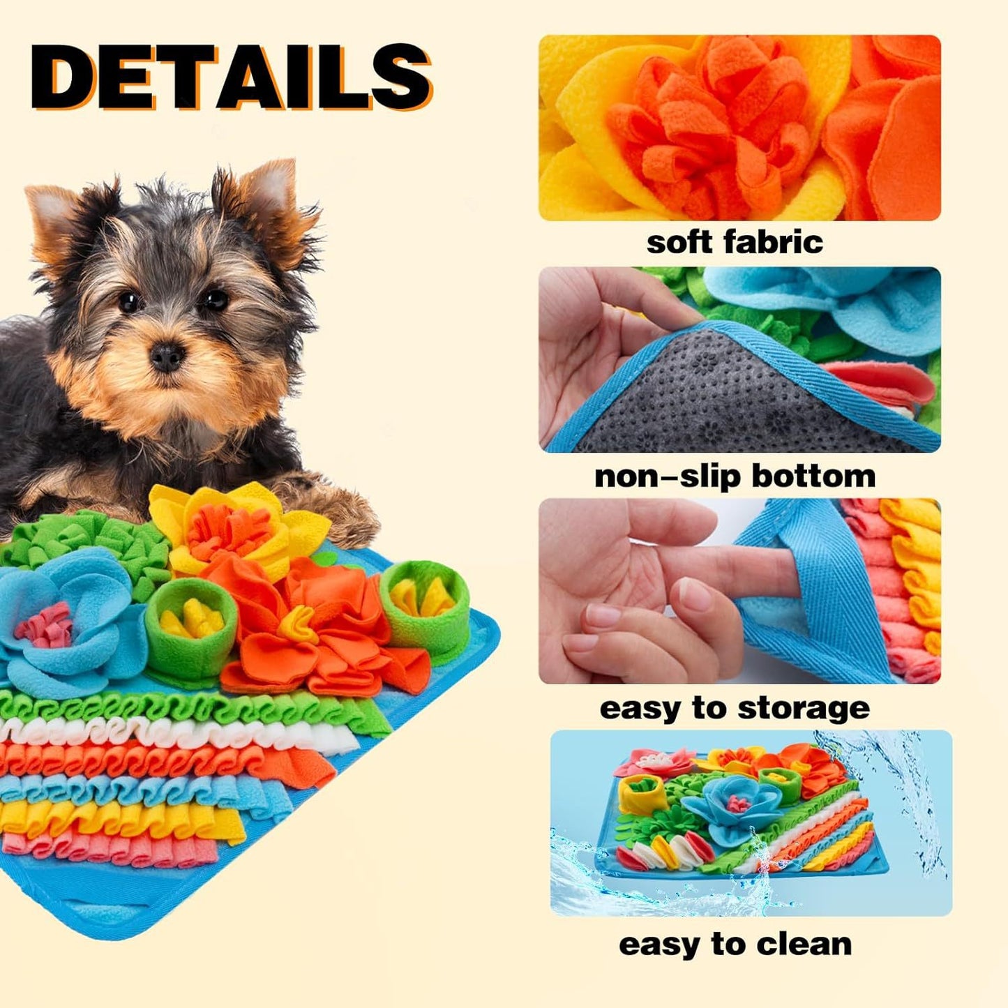 🐶 Keep Pets Busy! Interactive Snuffle Mat for Treat Training & Slow Feeding
