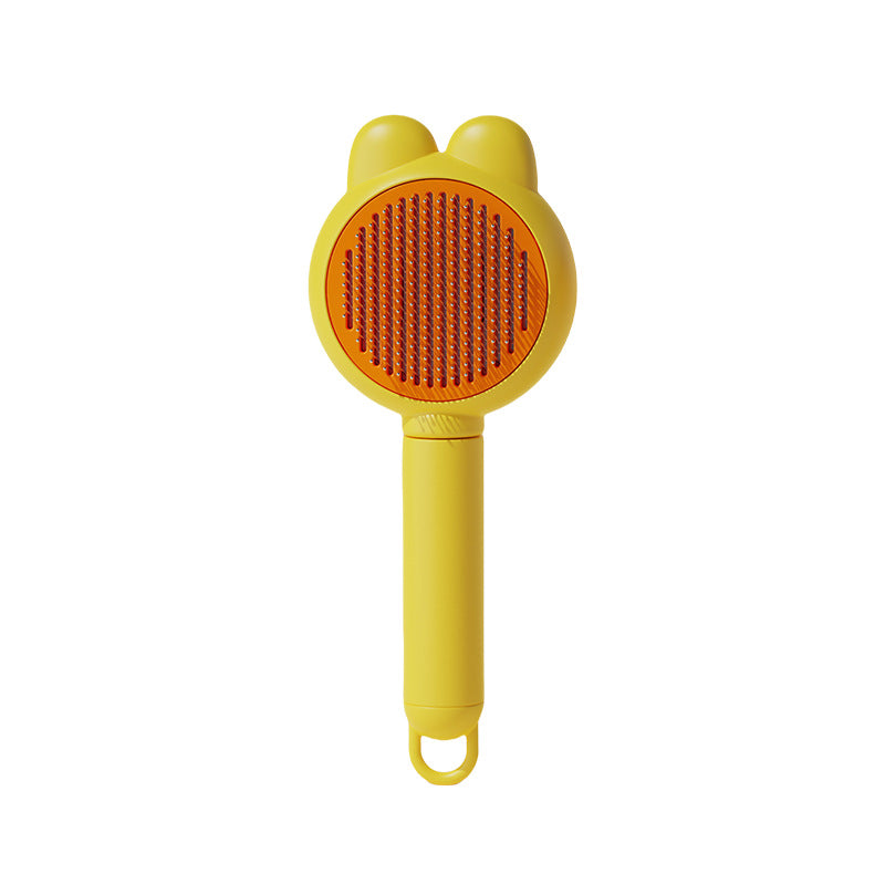 🐾 No More Flying Fur! One-Click Pet Grooming Brush for Cats & Dogs