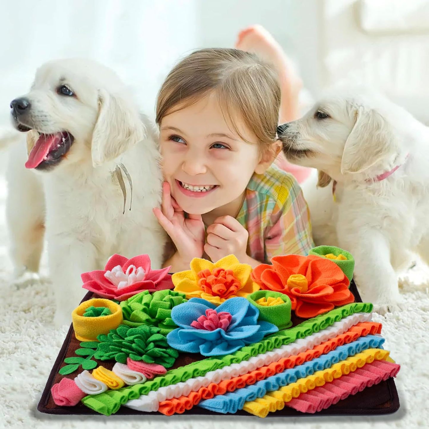 🐶 Keep Pets Busy! Interactive Snuffle Mat for Treat Training & Slow Feeding