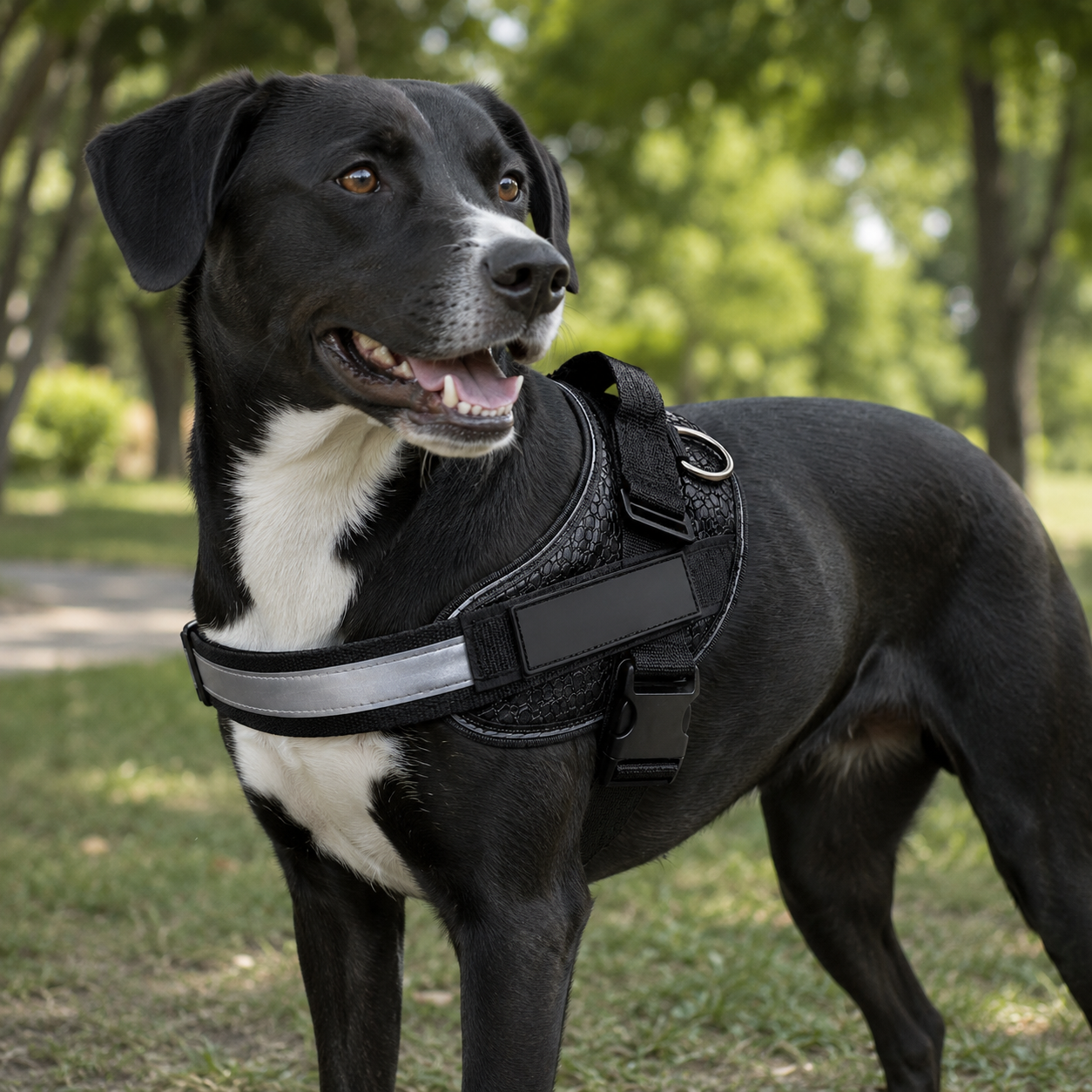 Reflective Dog Harness & Leash Set – Adjustable No-Pull Pet Chest Vest for Small to Large Dogs 🐾