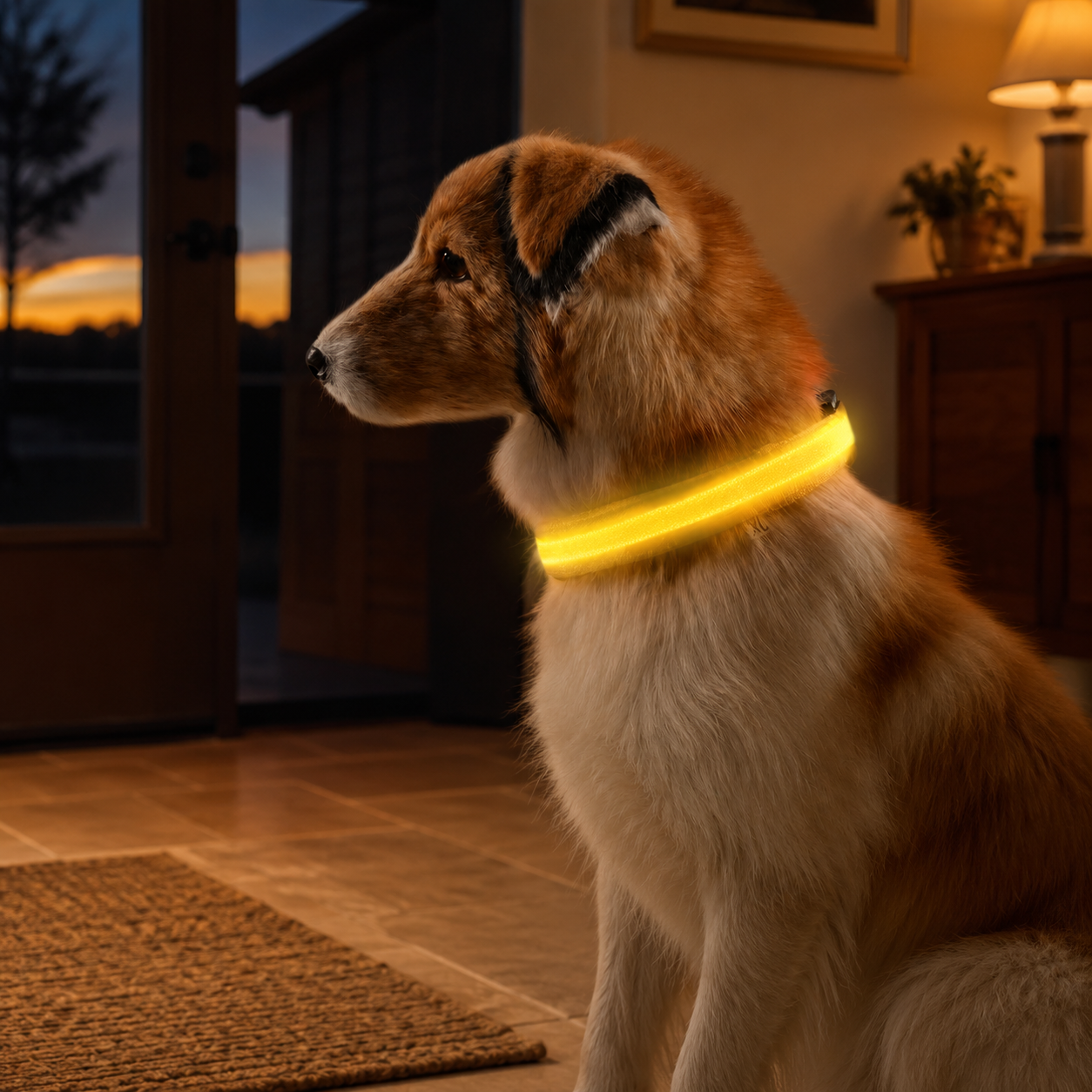 LED Light-Up Dog Collar – Adjustable Night Safety Pet Collar for Walking & Outdoor Use 🐾