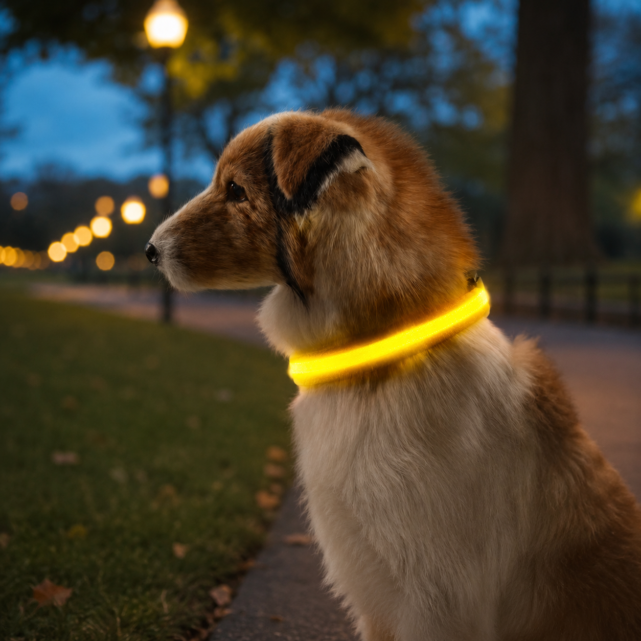 LED Light-Up Dog Collar – Adjustable Night Safety Pet Collar for Walking & Outdoor Use 🐾