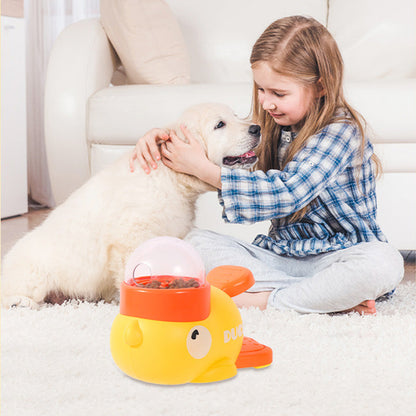 ⏳Time-Limited Special⏰2-in-1 Interactive Pets Puzzle Toy & Feeder – Duck Design, Treat Dispenser, Non-Slip Base 🦆
